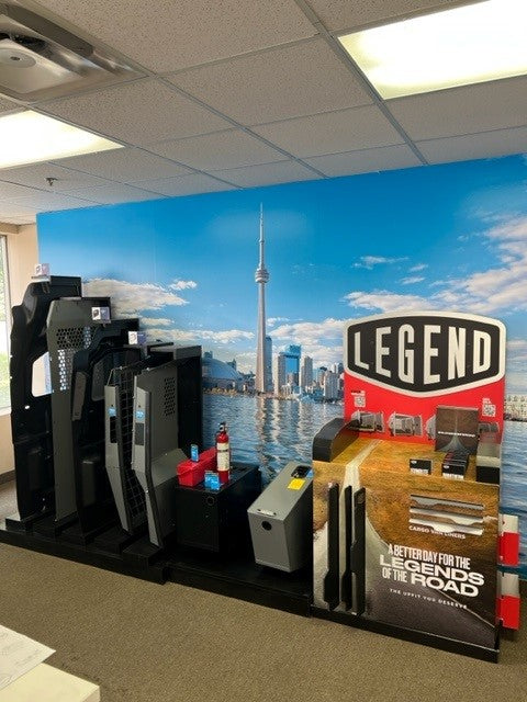 The LEGEND™ Upfitter Showroom Display Stand