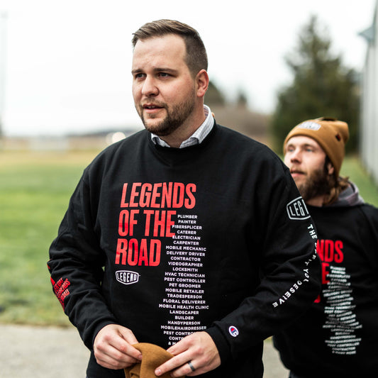 The Legends Of The Road Vintage Sweatshirt | Champion Powerblend® Crewneck
