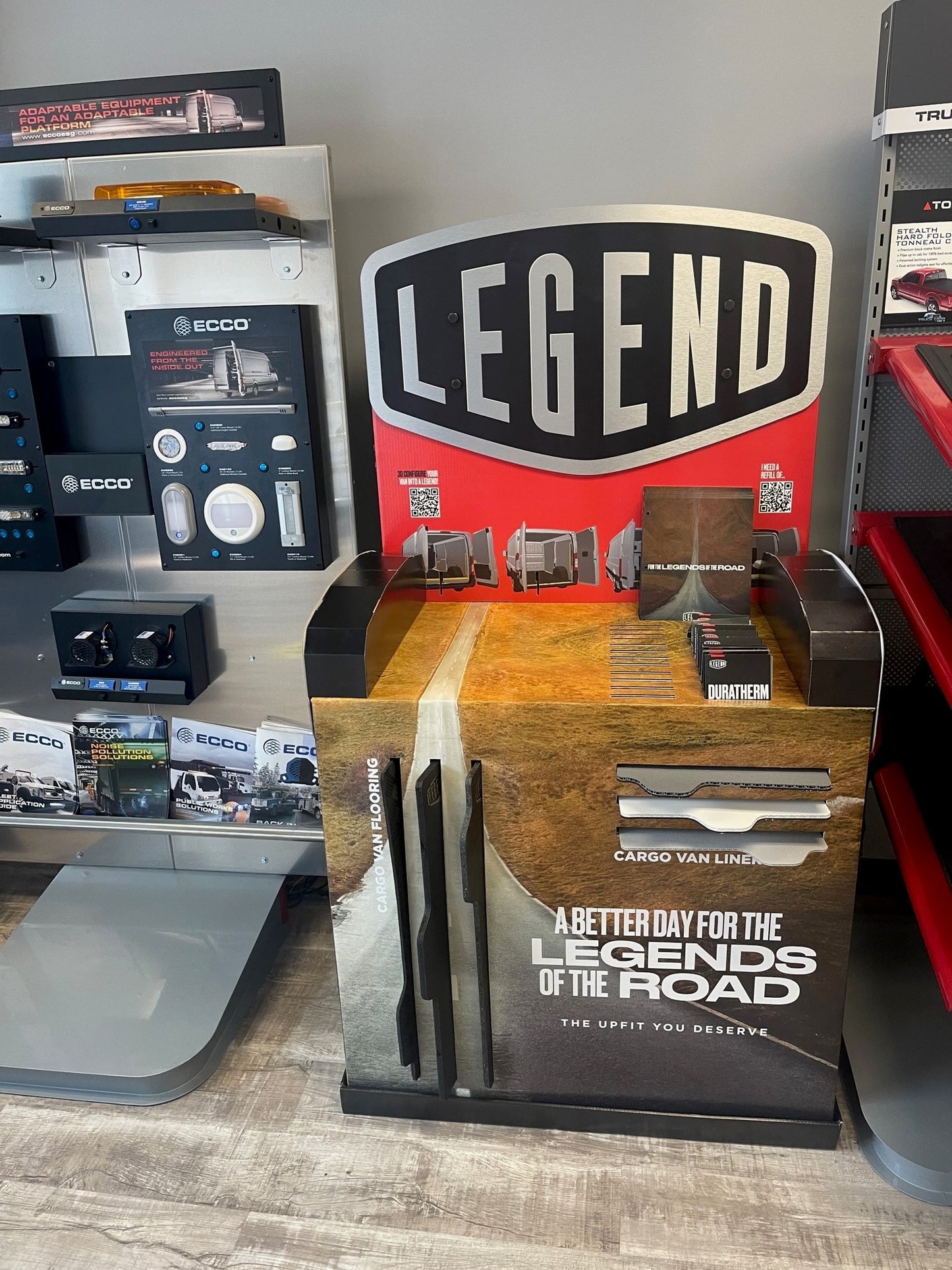 The LEGEND™ Upfitter Showroom Display Stand